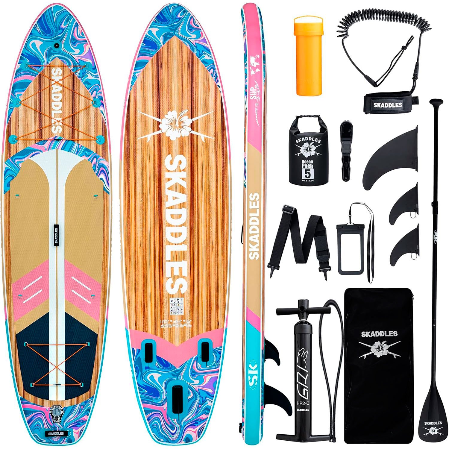 SKADDLES 11' Inflatable Stand Up Paddle Board